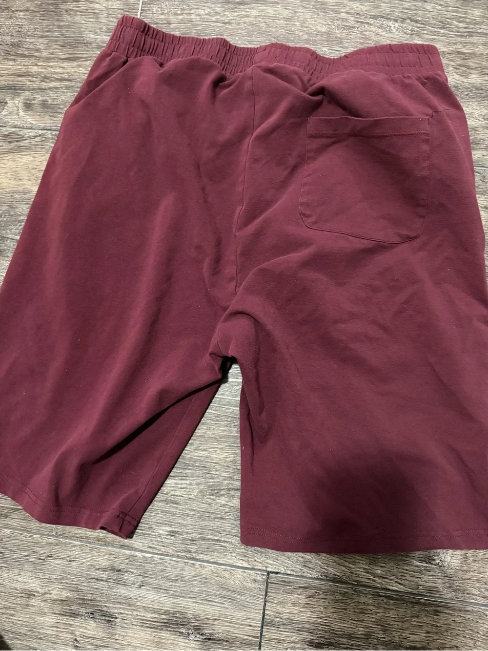 Men's Athletic Shorts in Deep Maroon with Elastic Waist